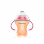 BABYONO 180 ml neišsiliejantis puodelis-gertuvė minkštu snapeliu NATURAL NURSING
