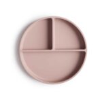 MUSHIE silikoninė lėkštė limpančiu dugnu, Blush