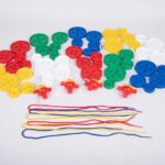 EDX didelių plastikinių sagų vėrimo rinkinys, 54 vnt.