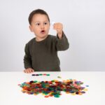 EDX spalvoti plastikiniai skaidrūs diskeliai, 200 vnt.