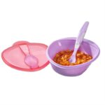 VITAL BABY NOURISH maitinimo rinkinys su dangčiu ir šaukšteliu FIZZ, rožinis