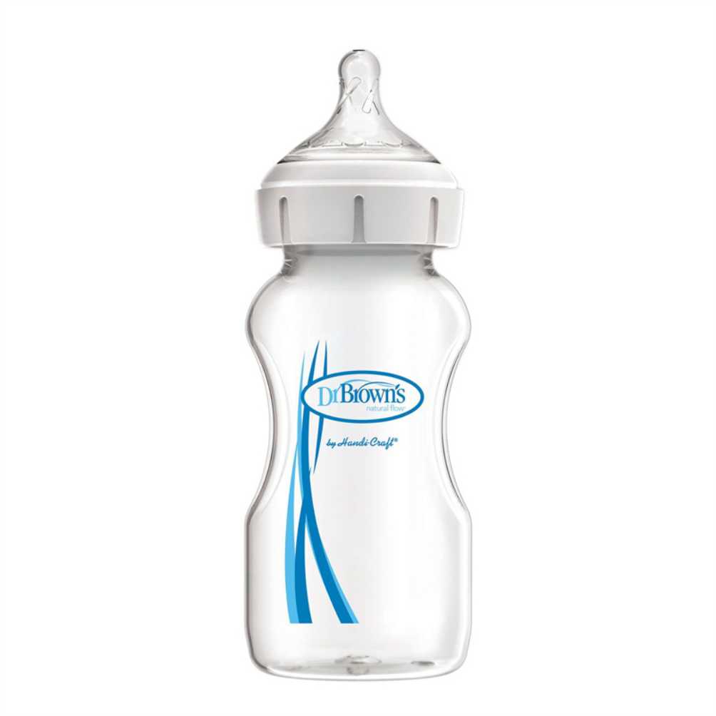 Dr-Browns-Options-Bottle-270ml-DRB-FED08-1 DR. BROWN'S OPTIONS+ 270 ml plataus kaklelio buteliukas - Image 1