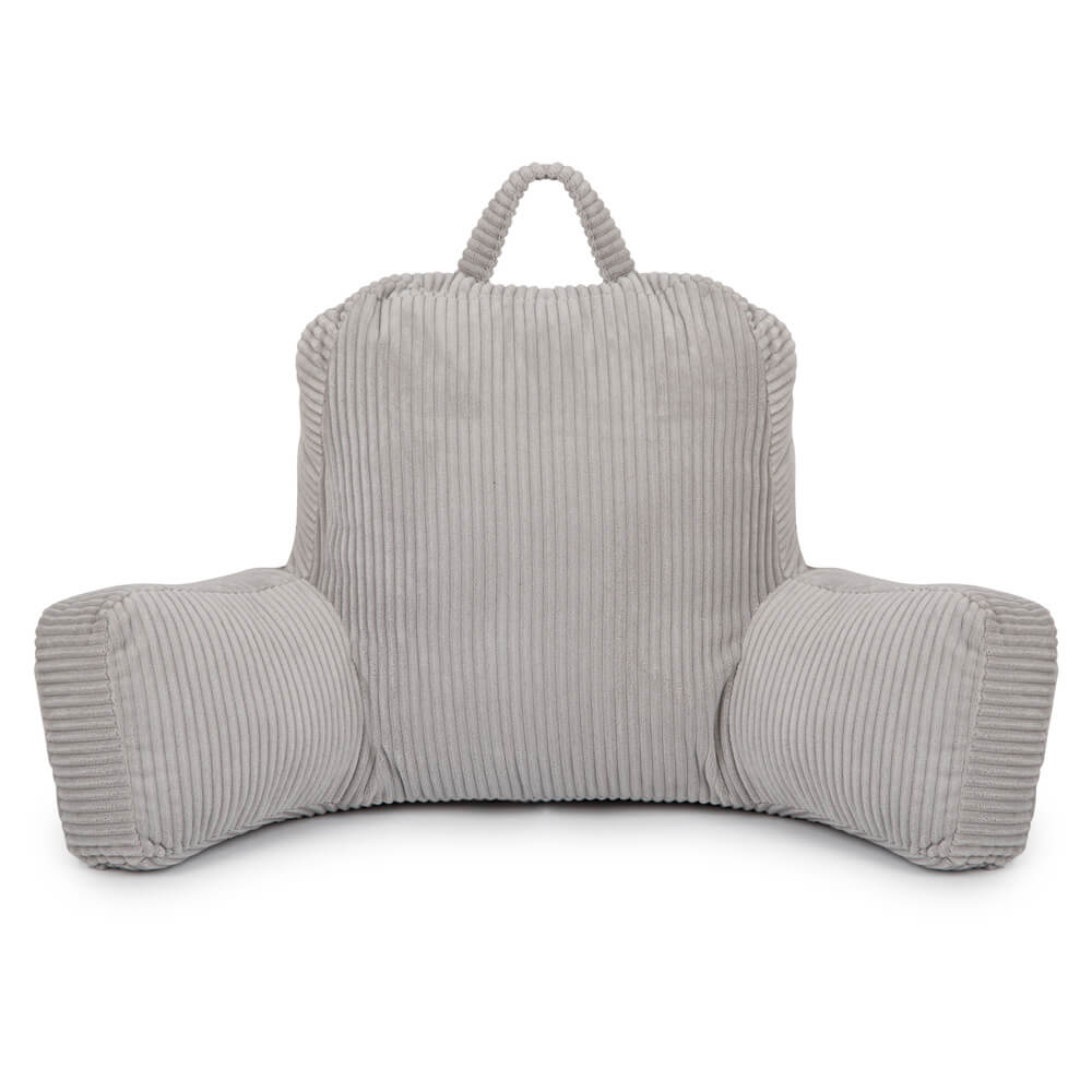 Flumi-skaitymo-pagalve-for-Adults-with-Armrests-and-Pockets-Corduroy-grey