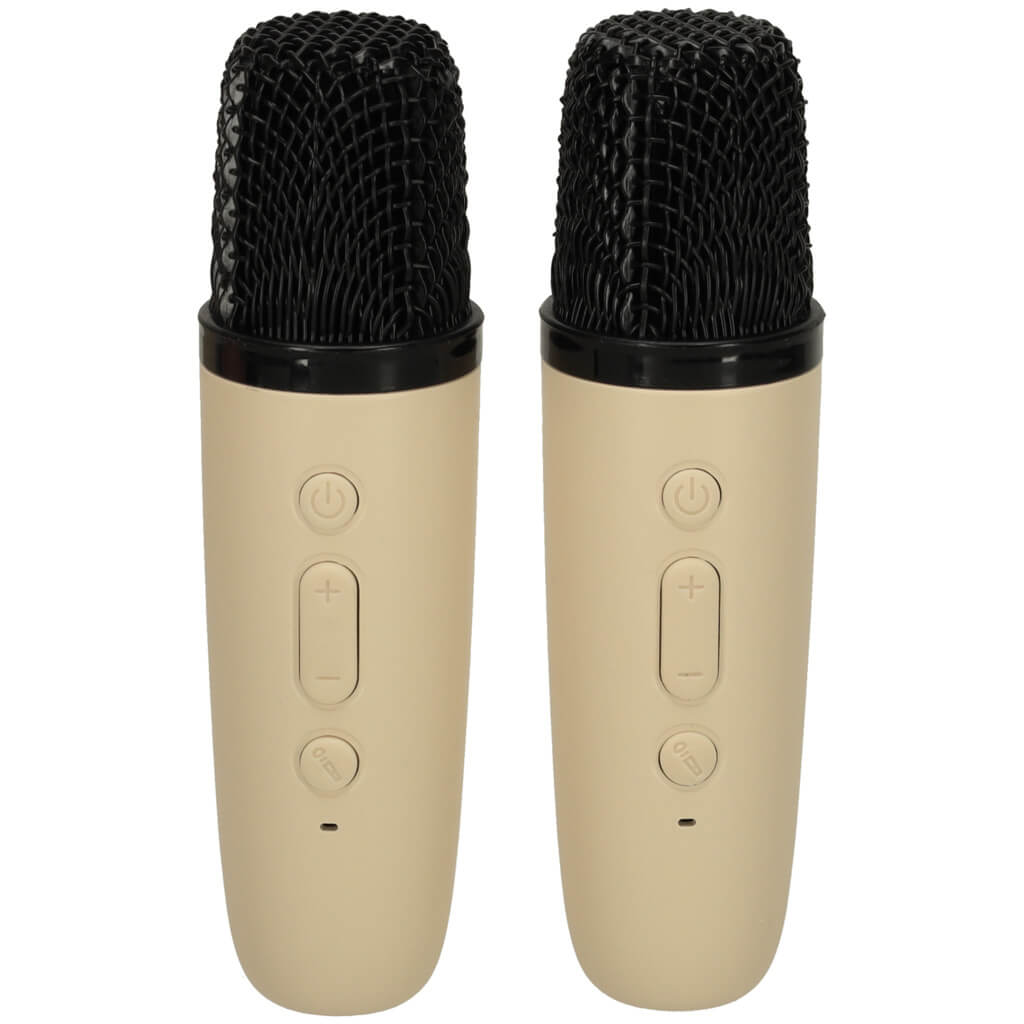 Karaoke-garsiakalbis-2-mikrofonai-beige-nesiojamas-svieciantis-3