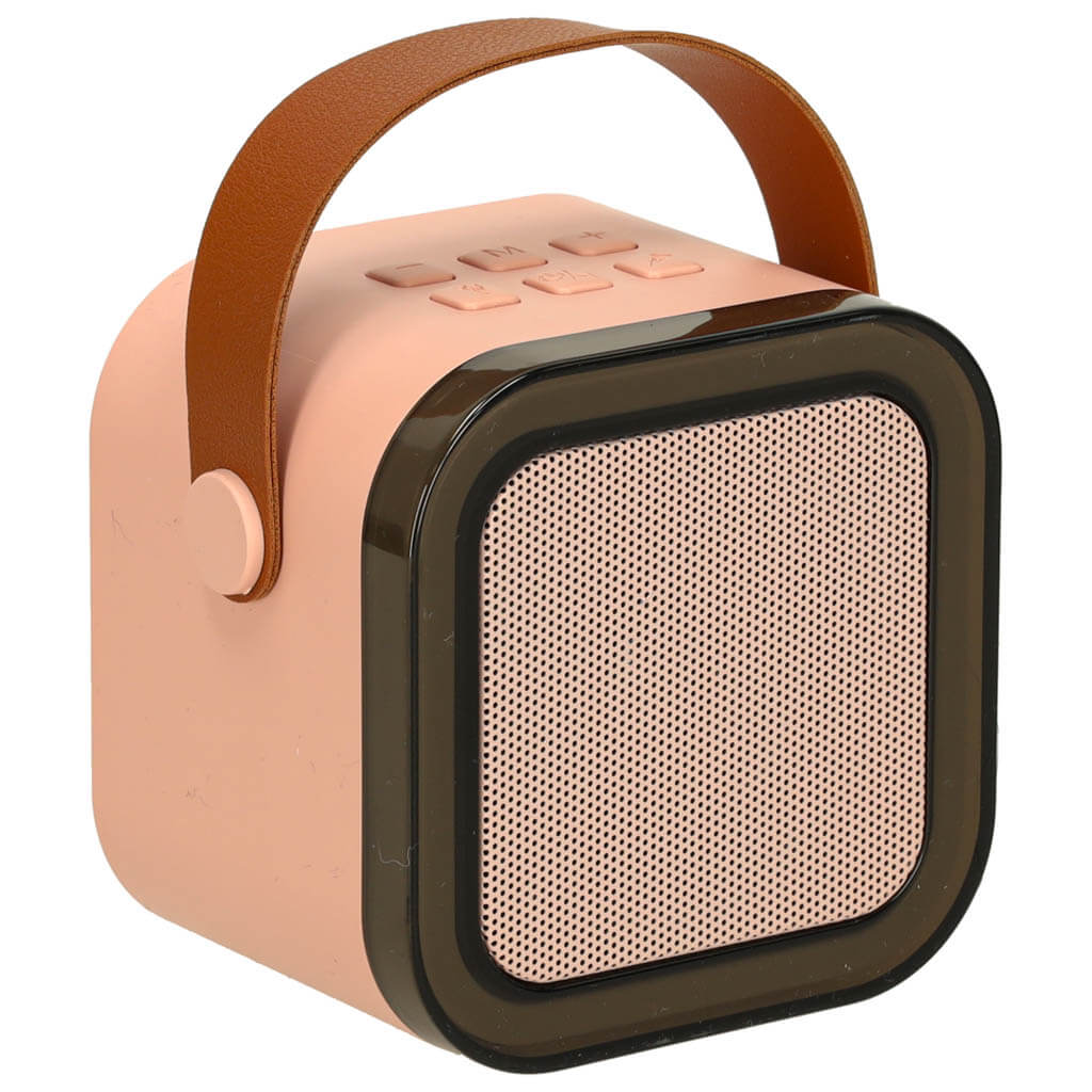 Karaoke-rinkinys-Bluetooth-speaker-mikrofonas-USB-LED-6W-rozinis-kolonele