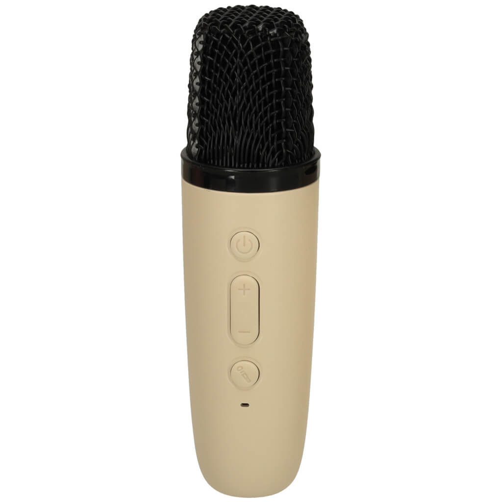 Kik-Karaoke-garsiakalbis-su-mikrofonu-beige-1