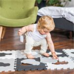 BABYONO minkšta dėlionė - kilimėlis MAŠINOS, 10 detalių