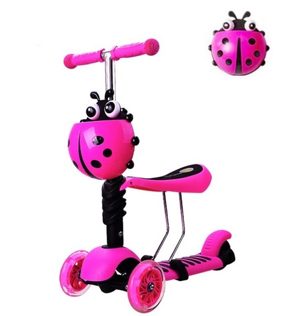 paspirtukas-boruzele-scooter-3in1-rozinis