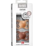 BIBS 6+ mėn. čiulptukai COUTURE, 2 vnt., Peach/Woodchuck