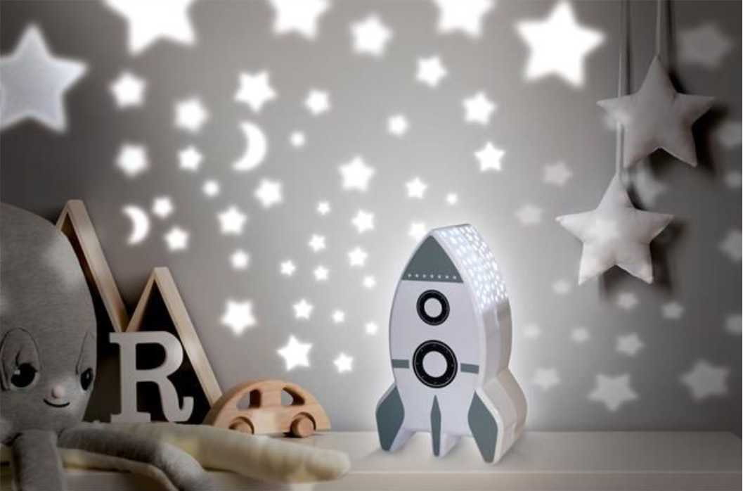 veilleuse-projection-murale-fusee-15cm-blanc
