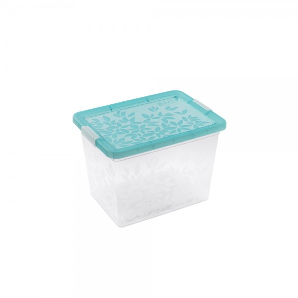 BRANQ 22L plastikinė dėžė su dangčiu Jasmine, žalia