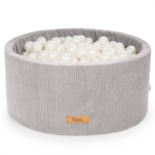 FLUMI personalizuotas kamuoliukų baseinas + 200 kamuoliukų VELOUR, Grey